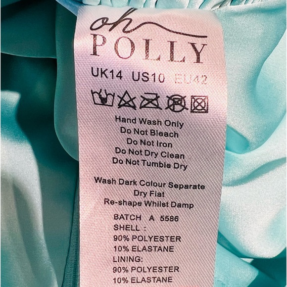 NWT Oh Polly Midi open side wrap Dress Size 10 polyester and elastane blend - Picture 11 of 13